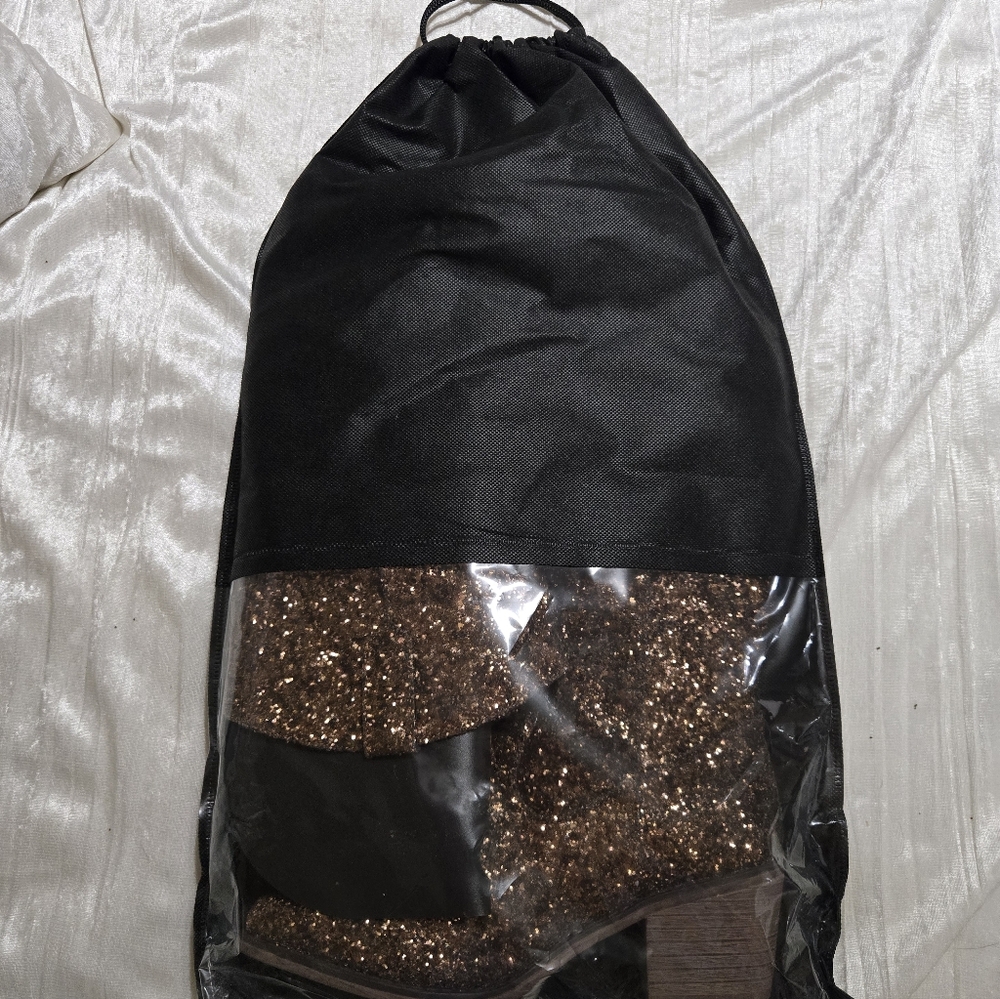 Brown Sparkle Womens Boots By Pierre Dumas Size 8 EUC!! - Picture 11 of 12